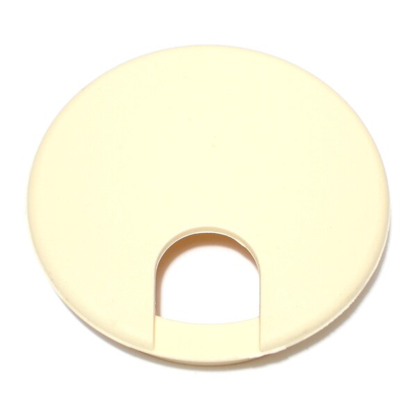Midwest Fastener 2-1/2" x 2-5/16" Almond Colored Nylon Plastic Computer Grommets 2PK 76506 - main